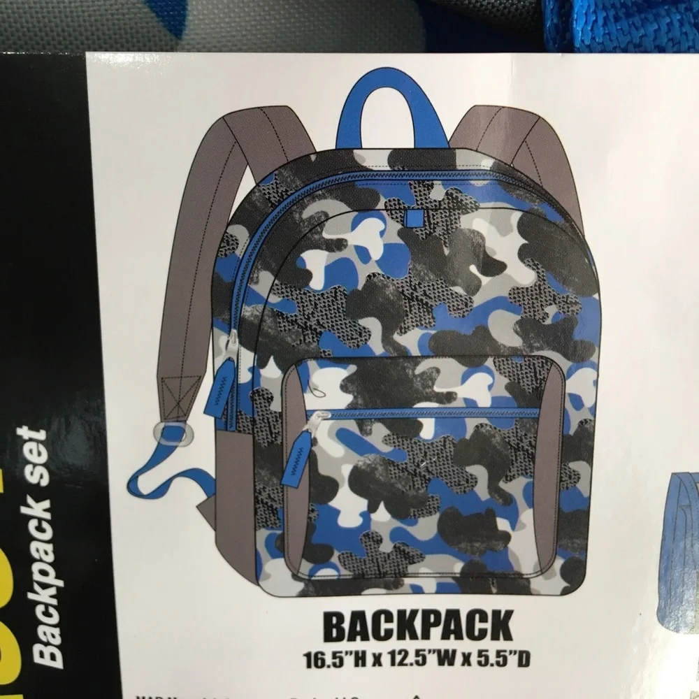 Back to School - Camo backpack bundle